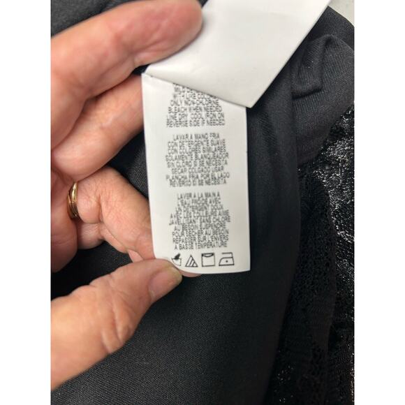 ONYX Nite Womens Size XL Black Lace Overlay‎ Skirt Back Zip Goth Gothic Party - Picture 9 of 10